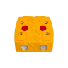 Buton rutier galben din PPC, model 12002