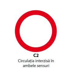Circulatia interzisa in ambele sensuri, Indicator rutier | Semn de circulatie