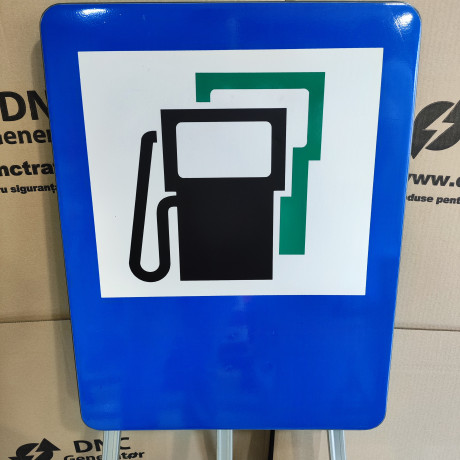 Statie de alimentare cu carburanti, inclusiv benzina fara plumb, Indicator rutier | Semn de circulatie