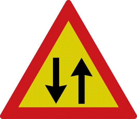 Circulatie in ambele sensuri U10, Indicator rutier | Semn de circulatie