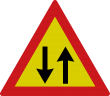 Circulatie in ambele sensuri U10, Indicator rutier | Semn de circulatie