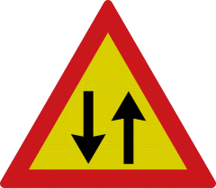 Circulatie in ambele sensuri U10, Indicator rutier | Semn de circulatie