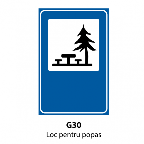 Loc pentru popas, Indicator rutier | Semn de circulatie