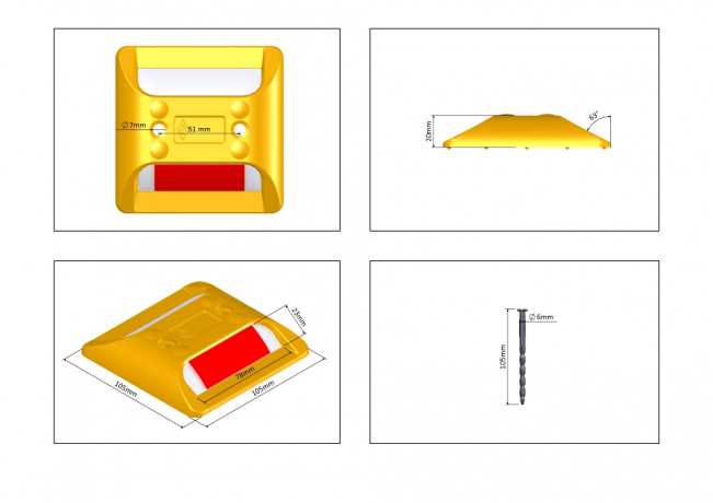 Butoni Reflectorizanti Borduri