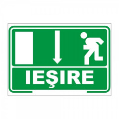 Iesire - in fata, semn din plastic, 20x30cm