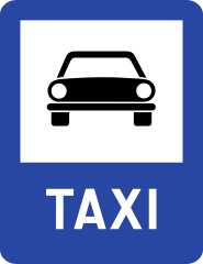 Statie de taximetrie, Indicator rutier | Semn de circulatie