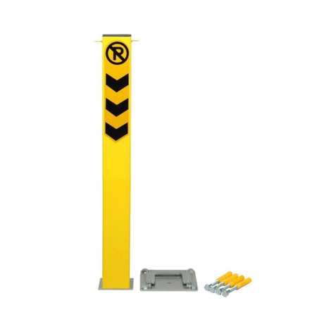 Blocatoare Parcare tip stalp cu inchidere cu cheie, flansa fixare asfalt