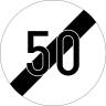 Sfarsitul limitarii de viteza, 50km, Indicator rutier | Semn de circulatie