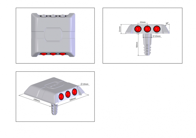 Buton Rutier Gri din AL,