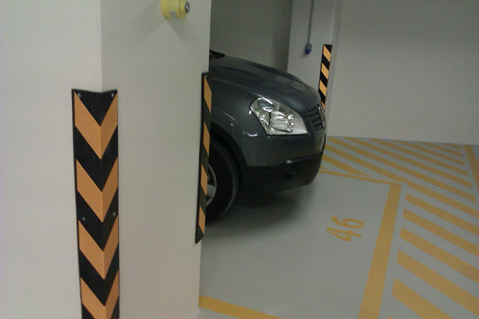 Coltar Cauciuc Protectie Perete Parcare, 10x80cm