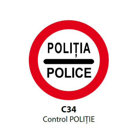 Control POLITIE, Indicator rutier | Semn de circulatie