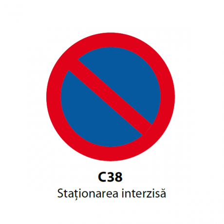 Stationarea interzisa C38, Indicator rutier | Semn de circulatie