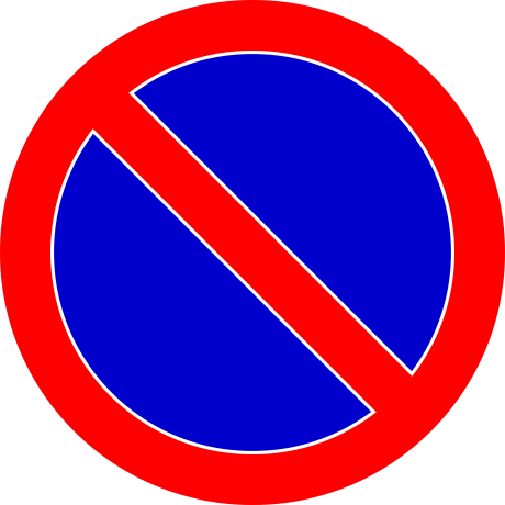 Stationarea interzisa C38, Indicator rutier | Semn de circulatie