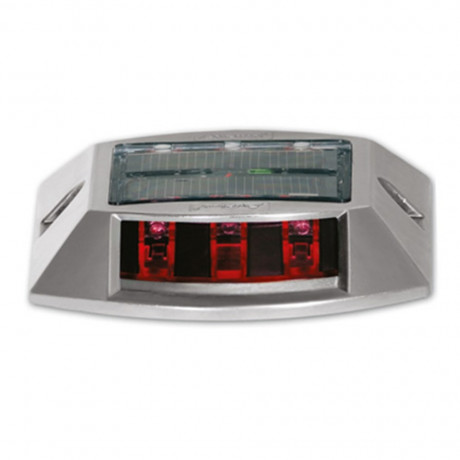 Buton Rutier Solar Rosu, Aluminiu