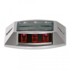 Buton Rutier Solar Rosu, Aluminiu