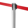 SET 2 stâlpi inox delimitare cu bandă retractabilă ROȘIE