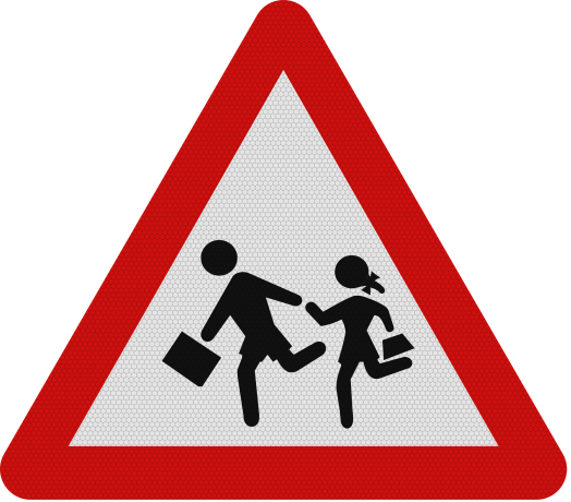 Copii, Indicator rutier | Semn de circulatie