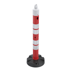 Stalp mobil cu 4 benzi reflectorizante, inaltime 1.2m, greutate 6kg