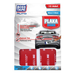 Benzi de montaj dublu-adezive pentru auto - placute de inmatriculare, 12 buc, 95 x 30mm