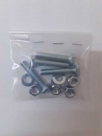 SET Surub, piulita, saiba plata x 4 buc., M8, pentru montaj indicatoare rutiere