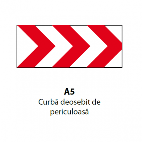 Curba deosebit de periculoasa, Indicator rutier | Semn de circulatie