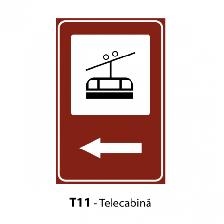 Telecabina, Indicator rutier | Semn de circulatie