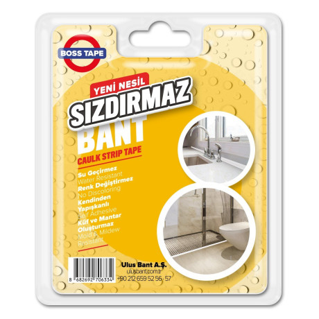 Banda adeziva etansare, waterproof, alba, 38mm x 3.35m