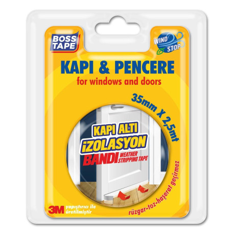 Banda de izolare din silicon pentru usi și ferestre, 53mm x 2.5m, Adeziv 3M