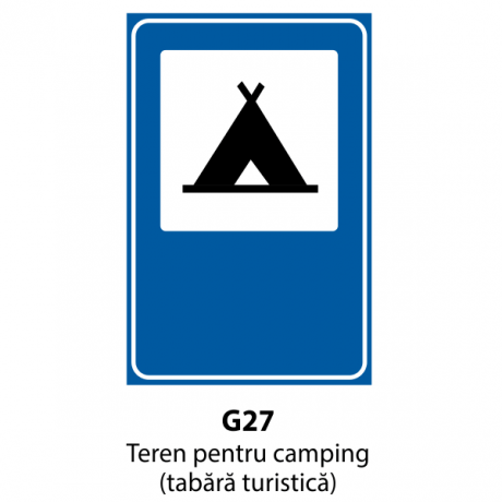 Teren pentru camping (tabara turistica), Indicator rutier | Semn de circulatie