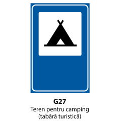 Teren pentru camping (tabara turistica), Indicator rutier | Semn de circulatie