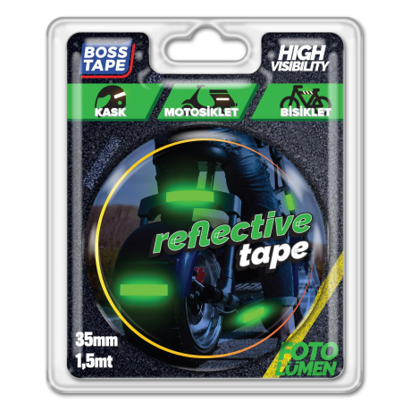 Banda adeziva reflectorizanta, fosforescenta, 3.5cm x 1.5m