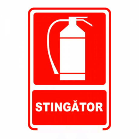 Stingator, semn din plastic, 15x20cm