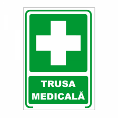 Trusa medicala, semn din plastic, 20x30cm