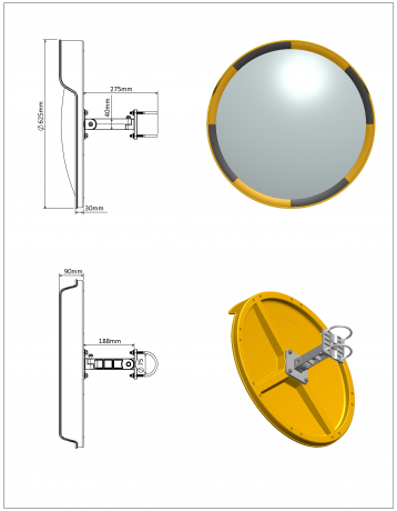 Oglinda Rutiera DNC 60 cm Pentru Iesire Din Garaj