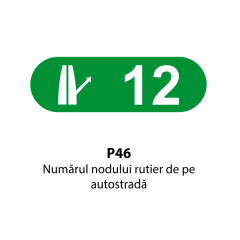 Numarul nodului rutier de pe autostrada, Indicator rutier | Semn de circulatie