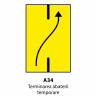 Terminarea abaterii temporare, Indicator rutier | Semn de circulatie