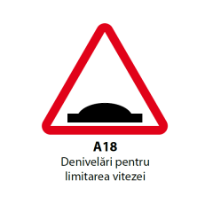 Denivelari pentru limitarea vitezei, Indicator rutier | Semn de circulatie