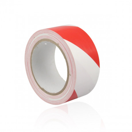 Banda adeziva pentru marcare, 5cm x 30m, alb/rosu