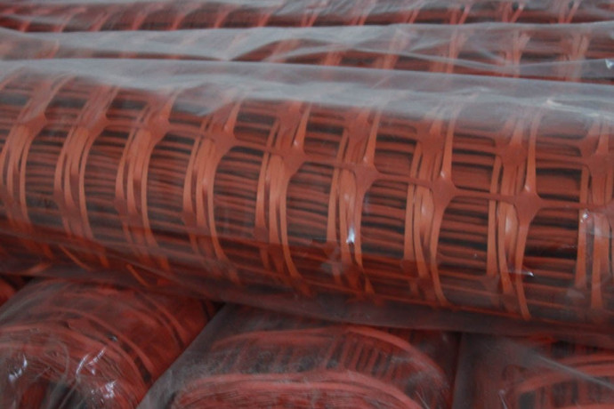 Plasa imprejmuire santier 1m x 50 metri, 80 gr/mp, Portocalie