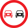 Depasirea autovehiculelor cu exceptia motocicletelor fara atas, interzisa, Indicator rutier | Semn de circulatie