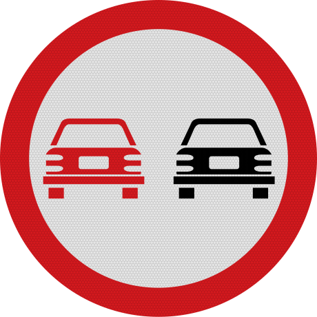 Depasirea autovehiculelor cu exceptia motocicletelor fara atas, interzisa, Indicator rutier | Semn de circulatie