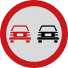 Depasirea autovehiculelor cu exceptia motocicletelor fara atas, interzisa, Indicator rutier | Semn de circulatie