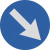 Ocolire dreapta, Indicator rutier (D5) | Semn de circulatie (Ocolire dreapta - D5)