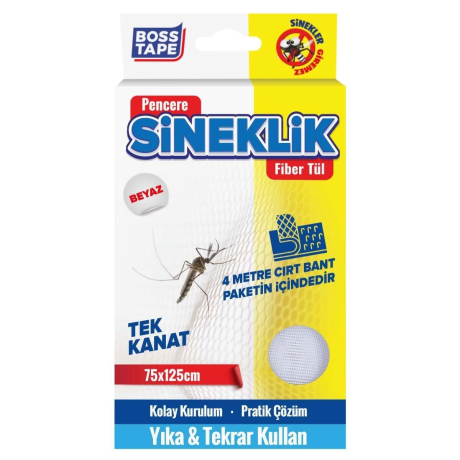 Plasa anti-tantari pentru ferestre, 75 x 125cm, alb