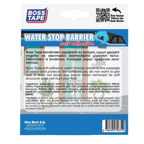 Banda de blocare a apei pentru dus, blaturi bucatarie, margini chiuveta, Negru, 27mm x 1m