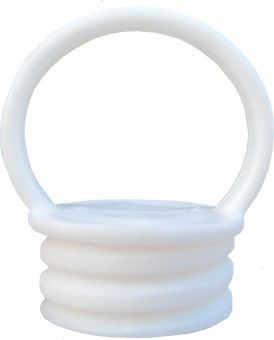 Dop alb din plastic cu filet pentru agățarea lanțului