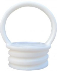 Dop alb din plastic cu filet pentru agățarea lanțului