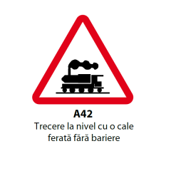 Trecere la nivel cu o cale ferata fara bariere, Indicator rutier | Semn de circulatie