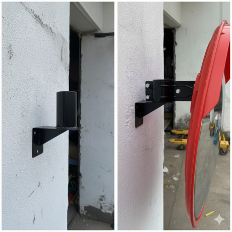 Sistem de prindere pe perete pentru oglinzile rutiere