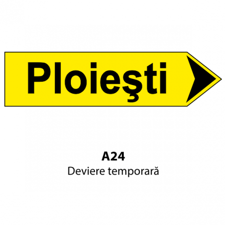 Deviere temporara U25, Indicator rutier | Semn de circulatie
